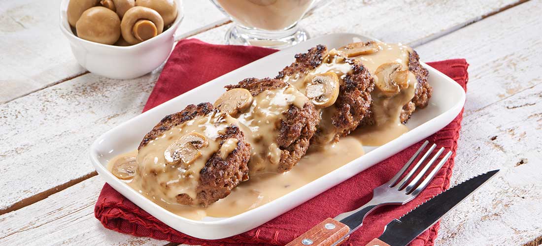 Salisbury Steak w/ Creamy Mushroom Gravy - Alaska Nanay Club