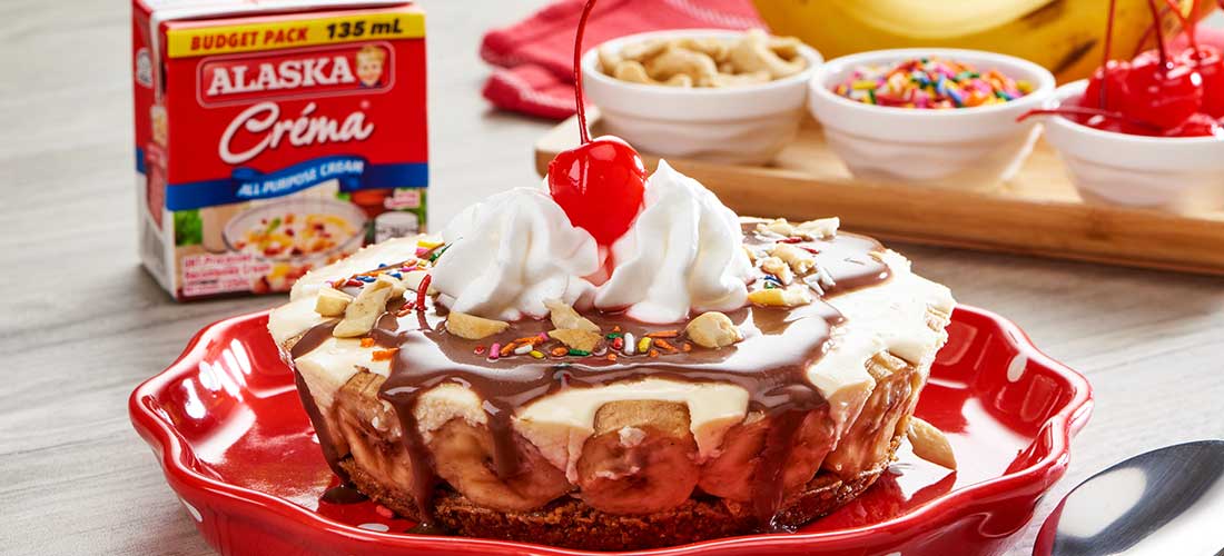 Creamy Banana Split Pie​ - Alaska Nanay Club